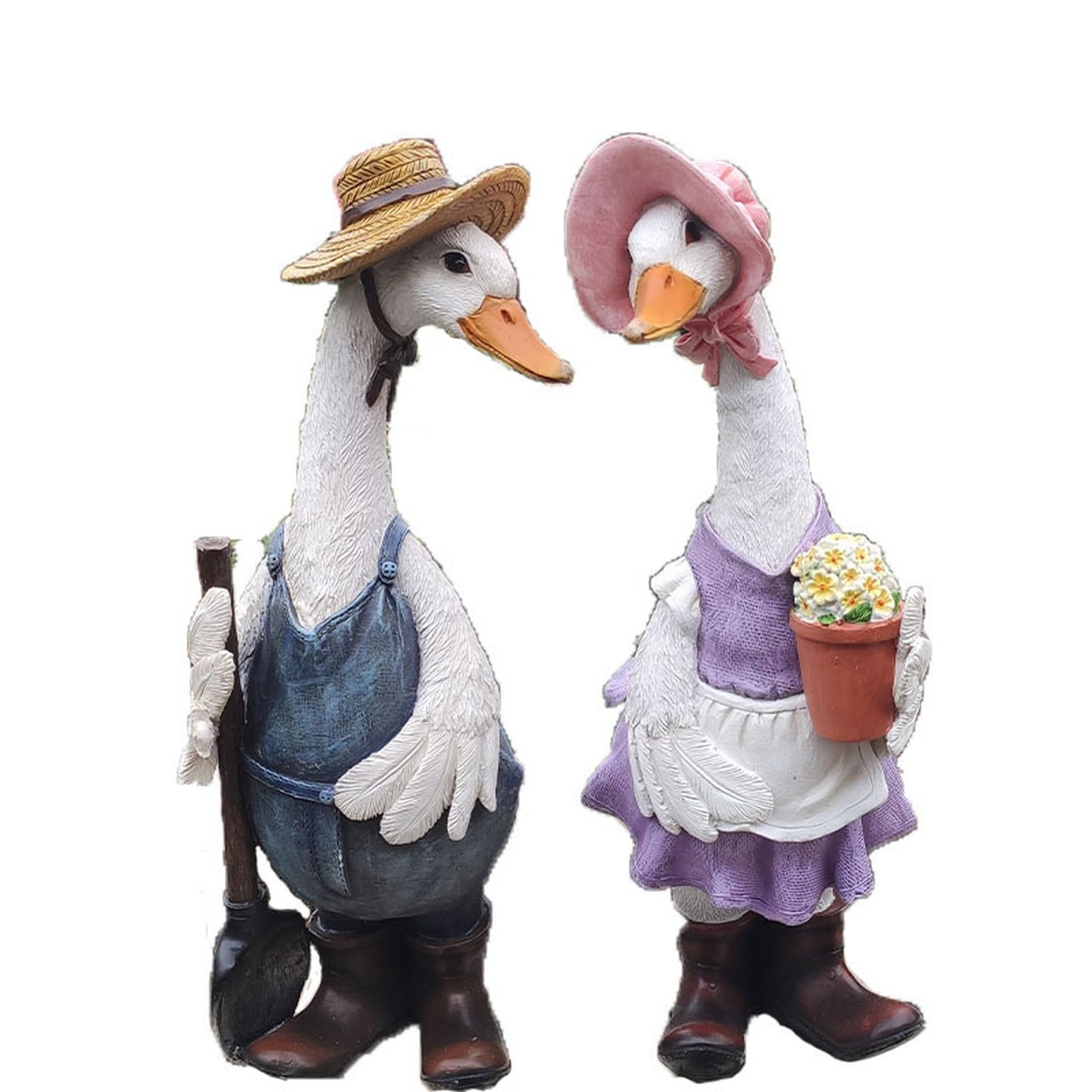 Amazon.co.jp: ガーデンオーナメント アヒル 置物 F ガーデンオブジェ